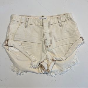 ❤️ One X One Teaspoon Sailors White Denim Shorts